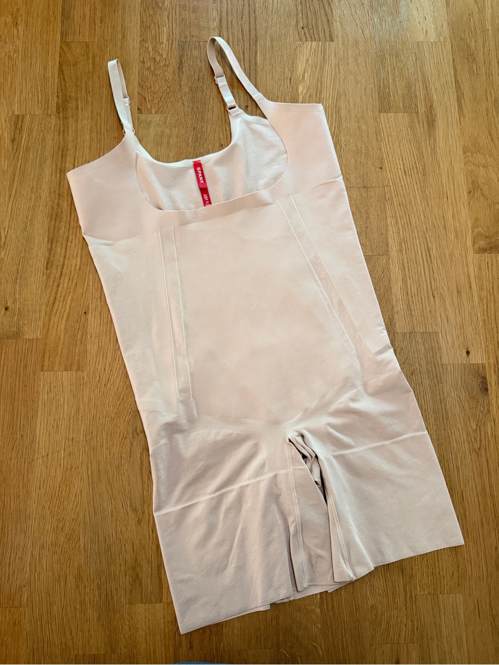 Spanx XL OnCore Open Bust Mid Thigh Bodysuit in Soft Nude Style 10130R